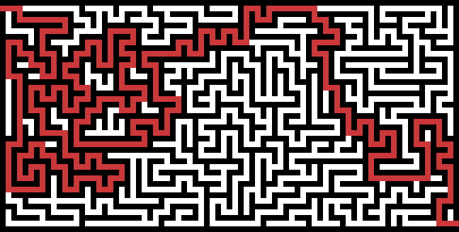 solution to a complicated maze