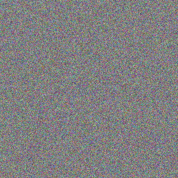 image encoded by a reused key in a one-time pad, appearing as random noise