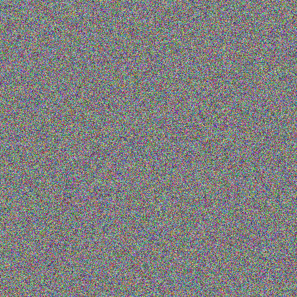 a second image encoded by the same key in a one-time pad, appearing as random noise